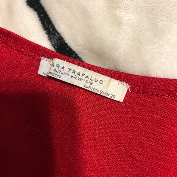 Zara | Red Ruffle Blouse - Picture 3 of 4